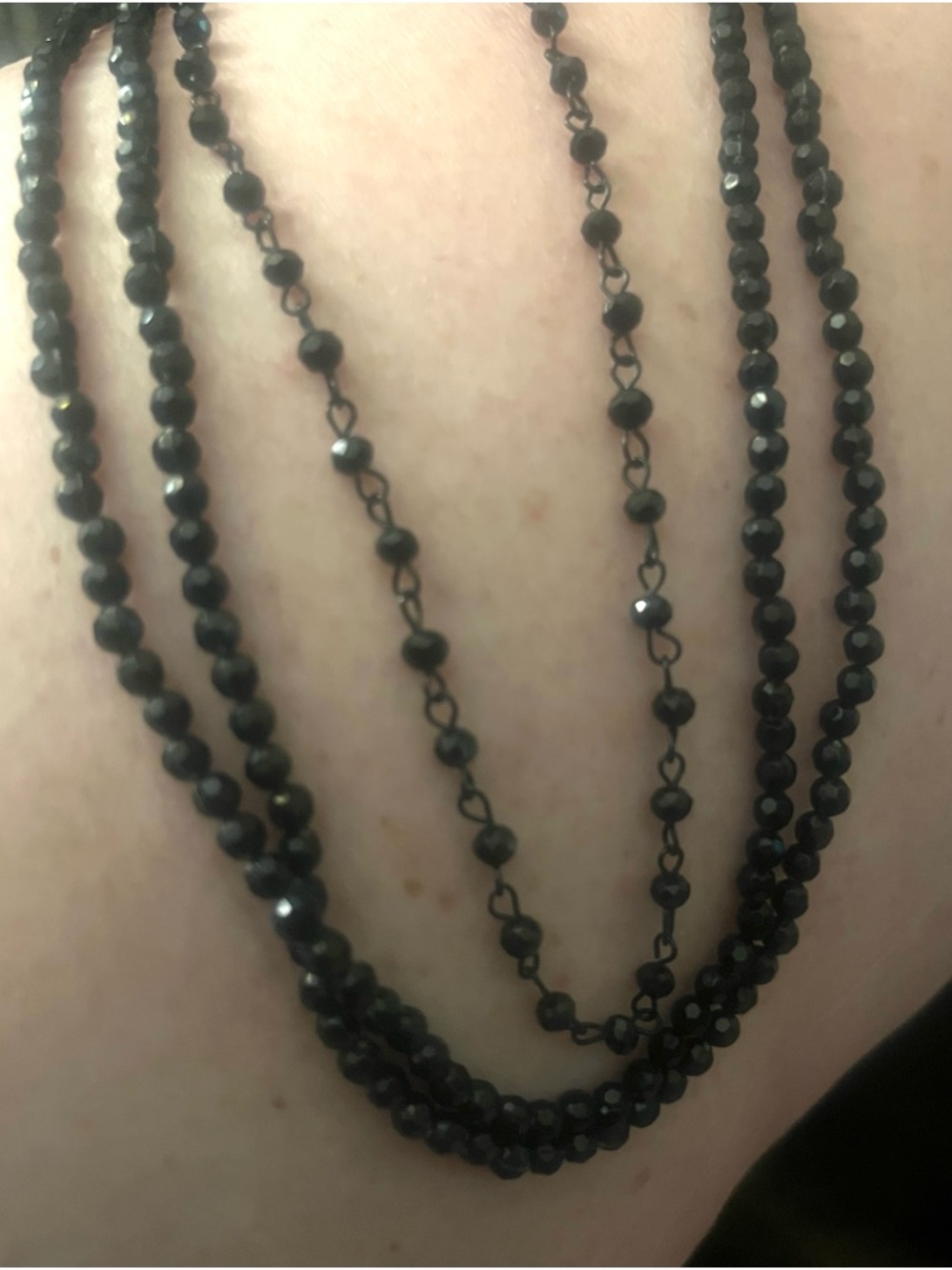 4 Black Gothic Choker Necklace Set - Picture 6 of 8
